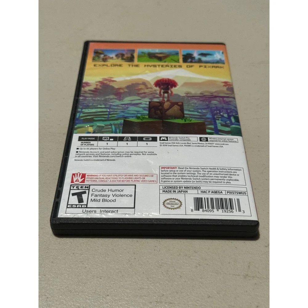 PixARK Nintendo Switch Physical Game Snail Games ESRB Teen Sandbox Survival